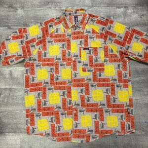 Willie Esco Pattern Button Up Vintage XXL